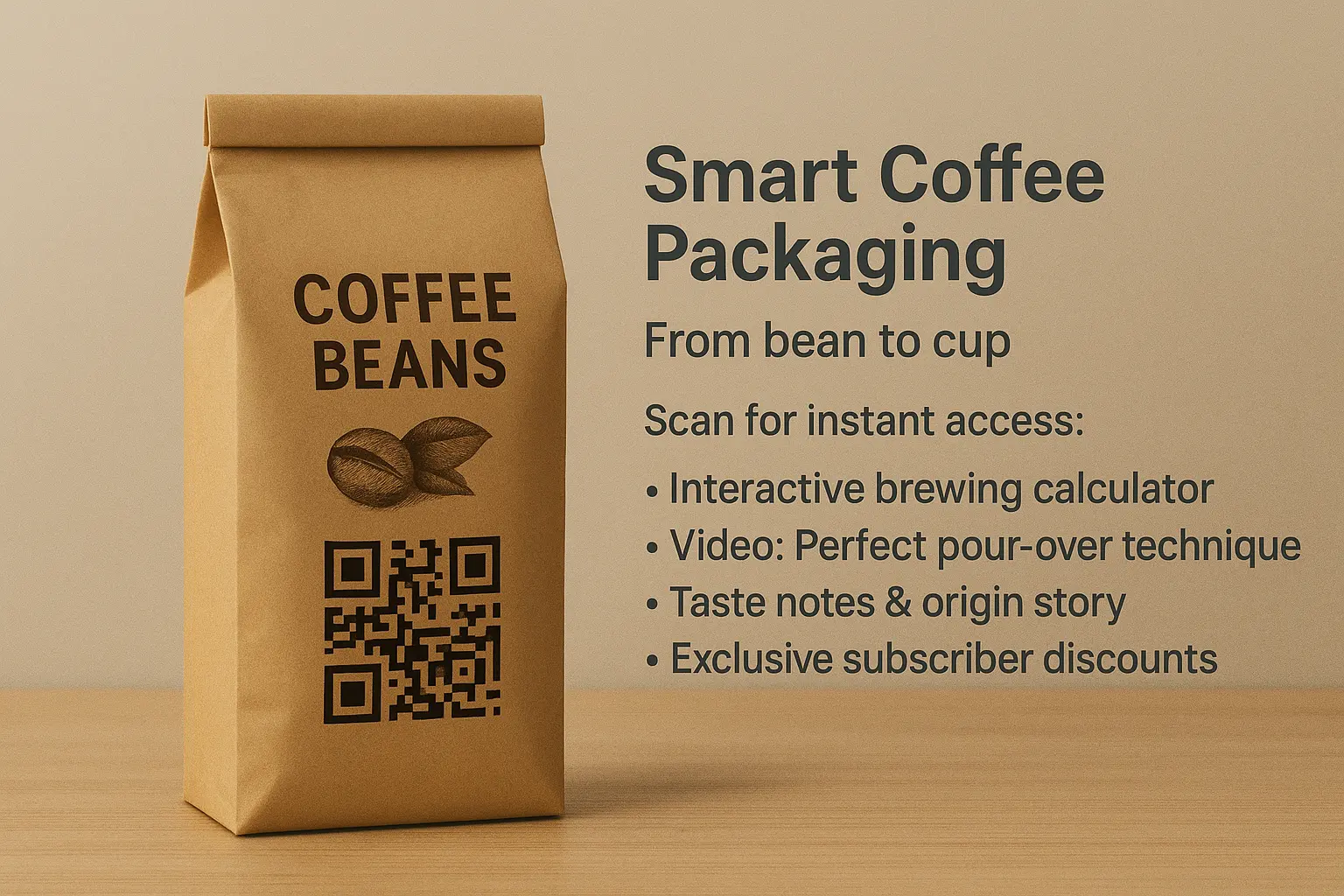 Coffee beans package example