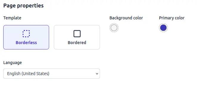 Template Styling Options