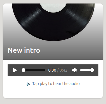 Audio Player Example