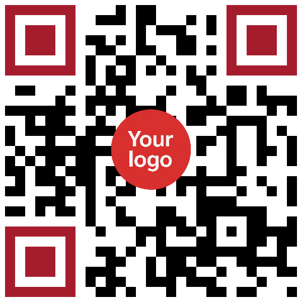 Custom QR code with brand logo