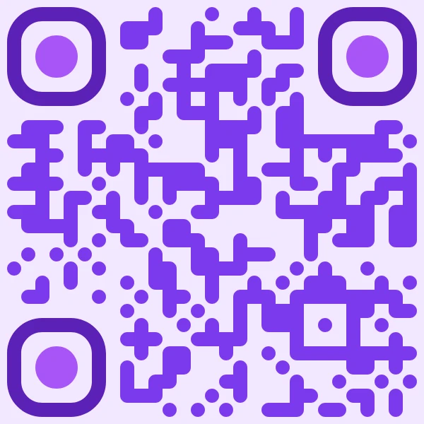 Indigo styled QR code