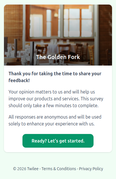 Sondage Twilee sur mobile