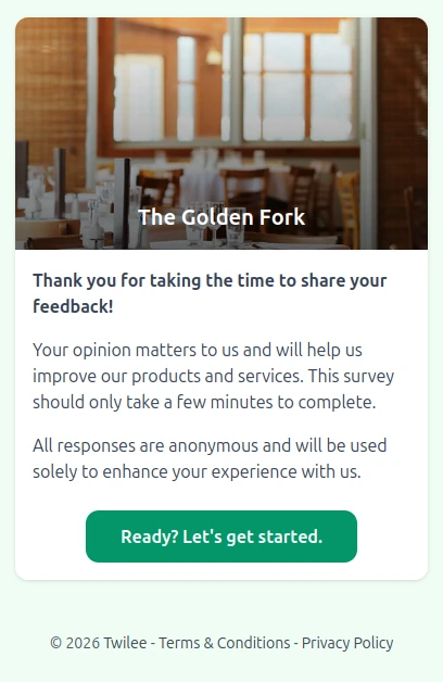 Voorbeeld van enquête-QR-code