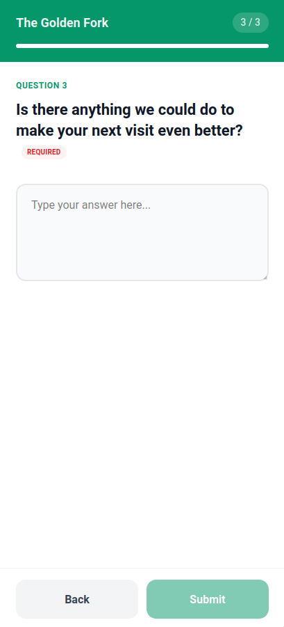Exemple de question à texte libre