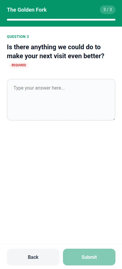 Voorbeeld van een vrije-tekstvraag