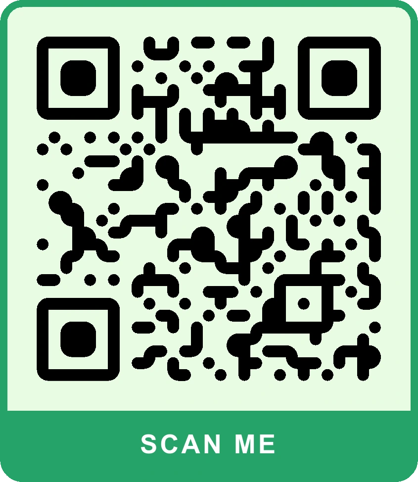 QR code avec cadre vert